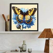 Load image into Gallery viewer, Blue Butterfly 40*40CM(Canvas) Full Round Drill Diamond Painting
