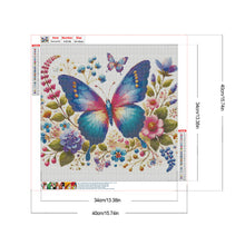 Load image into Gallery viewer, Flower Butterfly 40*40CM(Canvas) Full Round Drill Diamond Painting
