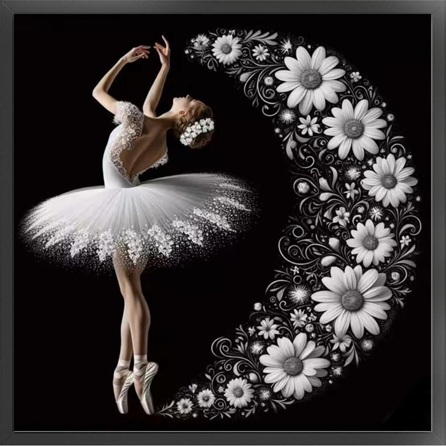 Ballet Girl - Full 14CT Stamped Cross Stitch 40x40CM - Huacan