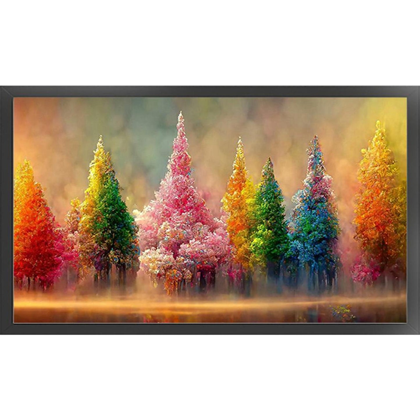 Acrylic Style Natural Forest - Full 14CT Stamped Cross Stitch 66x40CM - Huacan