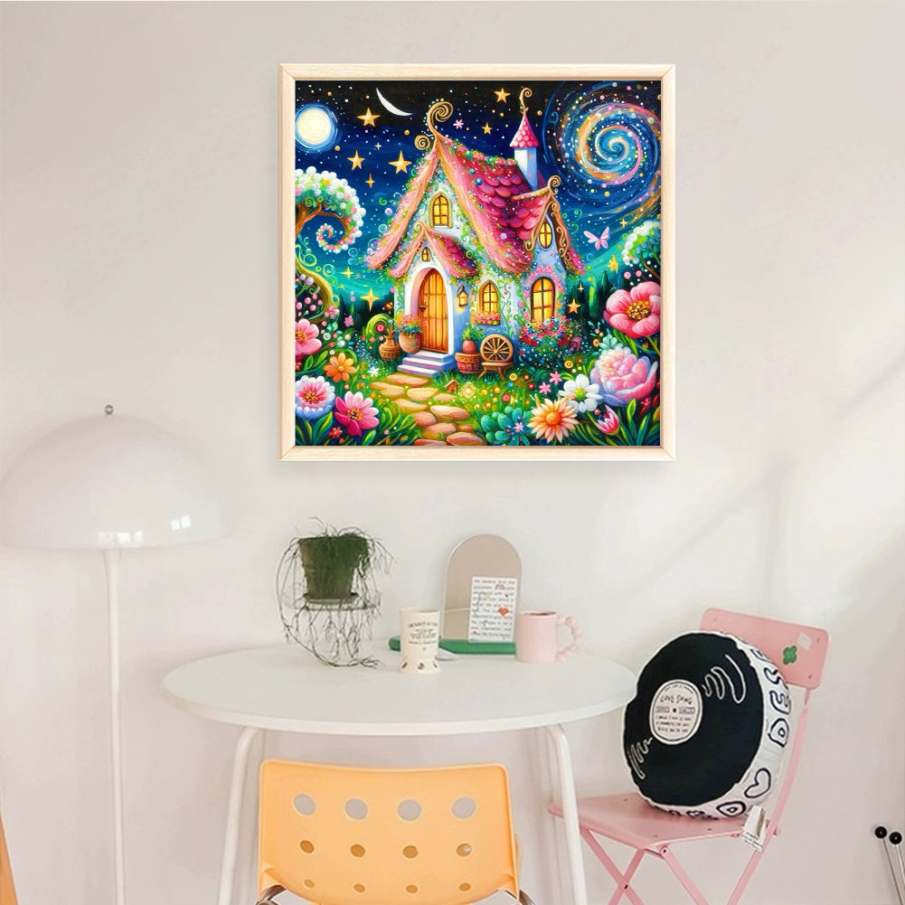 Forest Cabin - Full 14CT Counted Cross Stitch 40x40CM - Yishu
