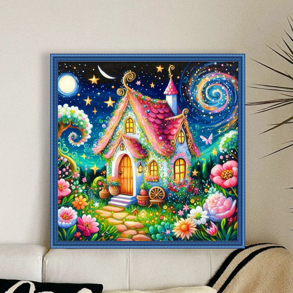 Forest Cabin - Full 14CT Counted Cross Stitch 40x40CM - Yishu