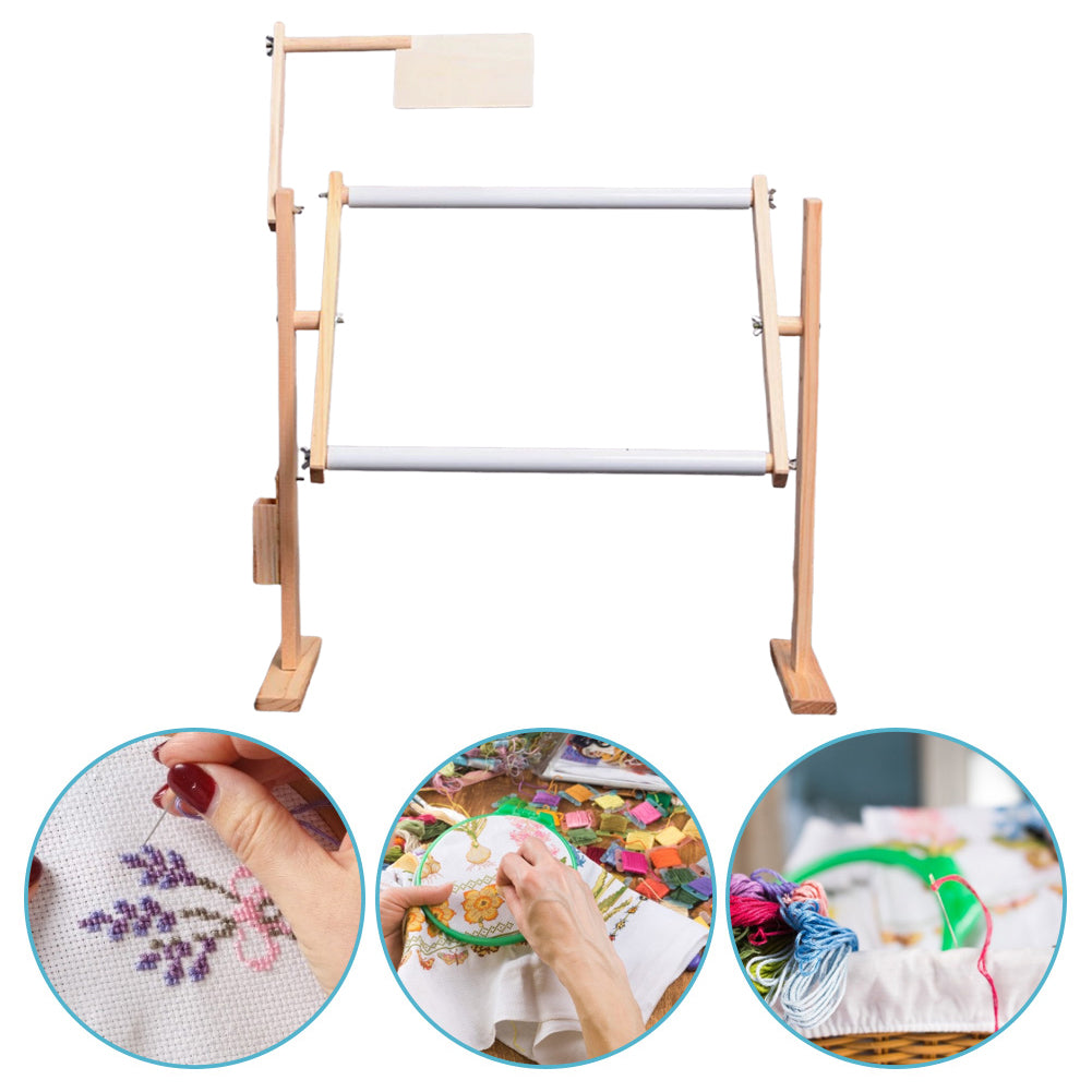 Adjustable Height Wooden Embroidery Stand Cross Stitch Embroidery Frame