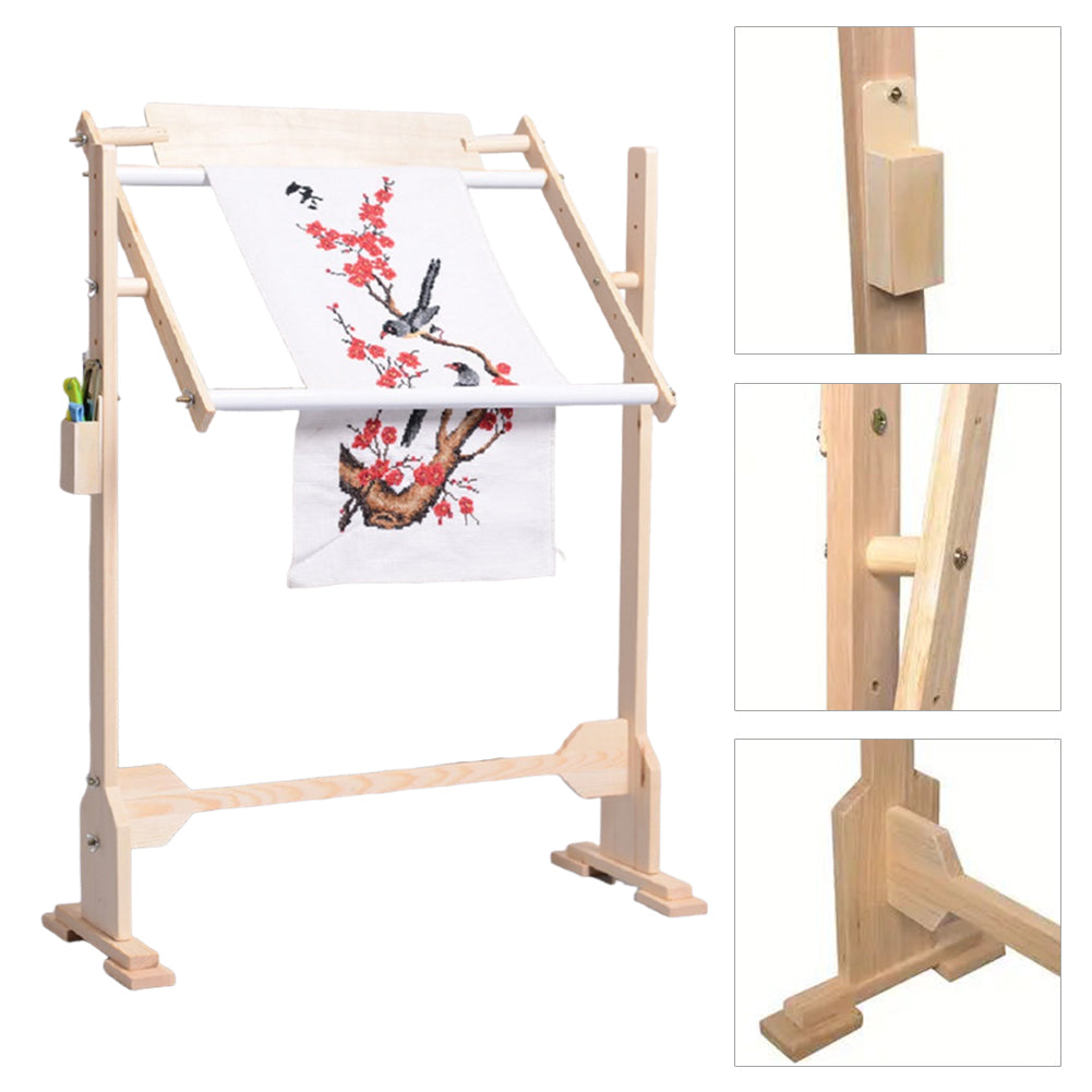 Adjustable Height Wooden Embroidery Stand Cross Stitch Embroidery Frame