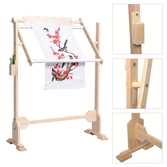 Adjustable Height Wooden Embroidery Stand Cross Stitch Embroidery Frame