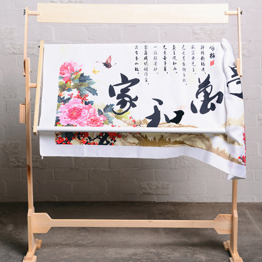 Adjustable Height Wooden Embroidery Stand Cross Stitch Embroidery Frame