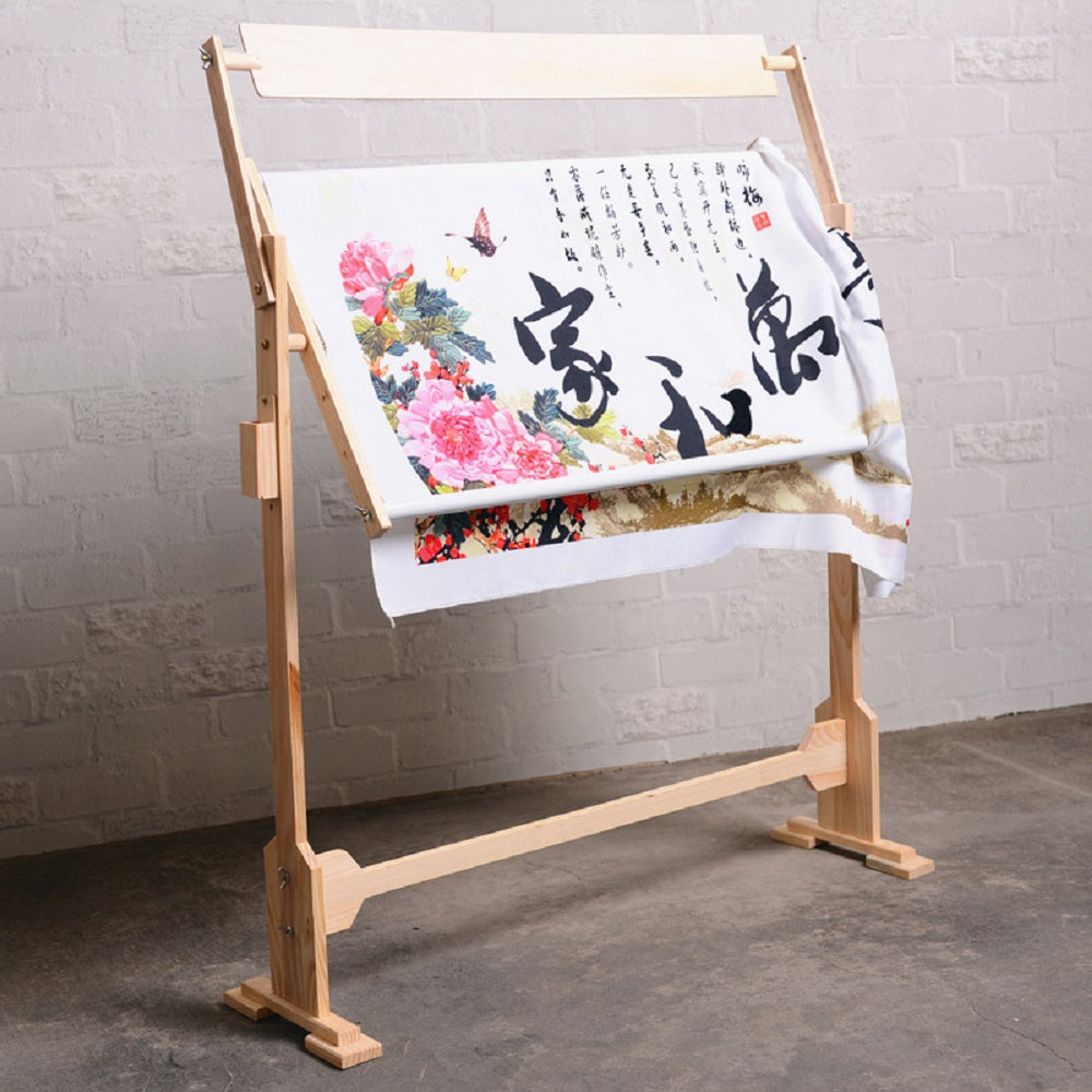 Adjustable Height Wooden Embroidery Stand Cross Stitch Embroidery Frame