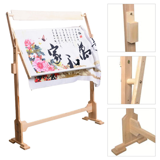 Adjustable Height Wooden Embroidery Stand Cross Stitch Embroidery Frame