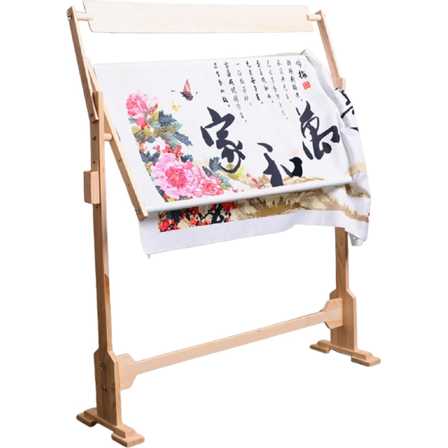 Adjustable Height Wooden Embroidery Stand Cross Stitch Embroidery Frame