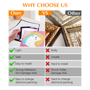 3pcs Magnetic Diamond Painting Frames for 30x30cm/30x40cm Diamond Art Canvas
