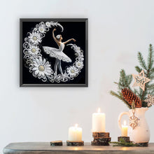 Load image into Gallery viewer, Dancing Girl In A Beautiful Skirt 30*30CM(Canvas) Partial Special Shaped Drill Diamond Painting
