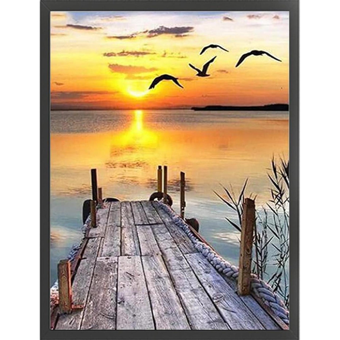 Wooden Bridge - Full 11CT Stamped Cross Stitch 40x53CM - Yishu