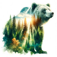 Load image into Gallery viewer, Forest Bear 30*30CM(Canvas) Full Round Drill Diamond Painting
