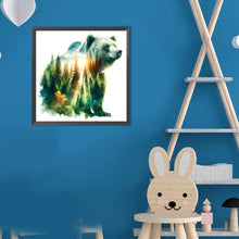 Load image into Gallery viewer, Forest Bear 30*30CM(Canvas) Full Round Drill Diamond Painting
