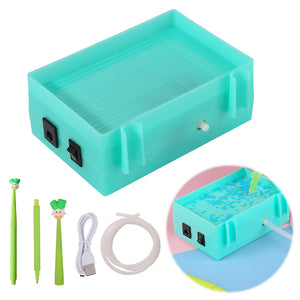 Electric Diamond Painting Pen Vacuum Suction Pen for Diamond Art (Green C)