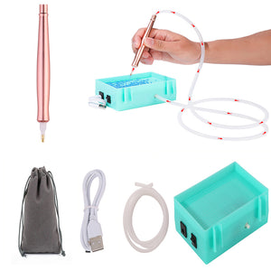 Electric Diamond Painting Pen Vacuum Suction Pen for Diamond Art (Green D)