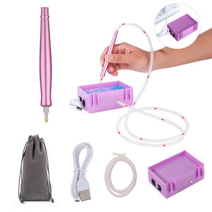 Electric Diamond Painting Pen Vacuum Suction Pen for Diamond Art (Purple B)