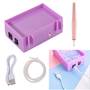 Electric Diamond Painting Pen Vacuum Suction Pen for Diamond Art (Purple B)
