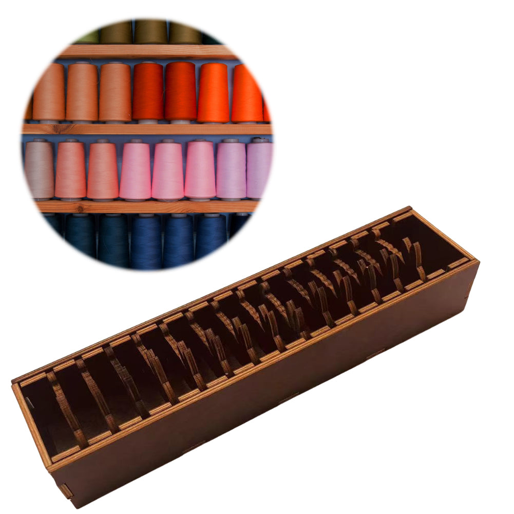 Wooden Bobbin Set with Animal Shapes for DIY Sewing Storage Tool (Rabbit)