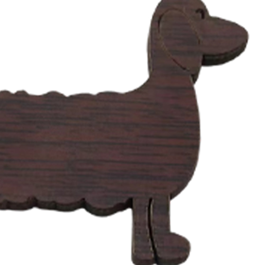 Wooden Bobbin Set with Animal Shapes for DIY Sewing Storage Tool (Dog)