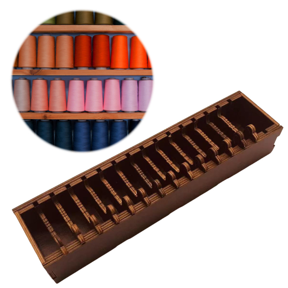 Wooden Bobbin Set with Animal Shapes for DIY Sewing Storage Tool (Dog)