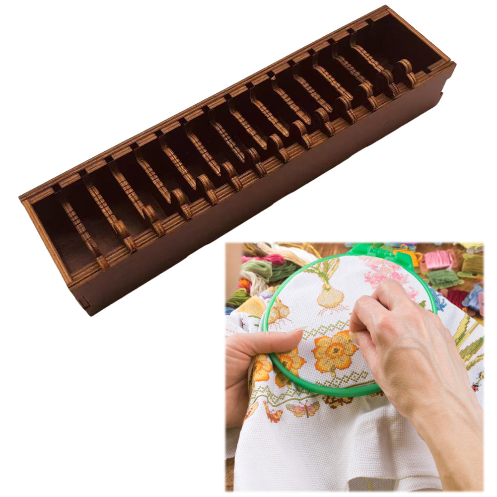 Wooden Bobbin Set with Animal Shapes for DIY Sewing Storage Tool (Dog)