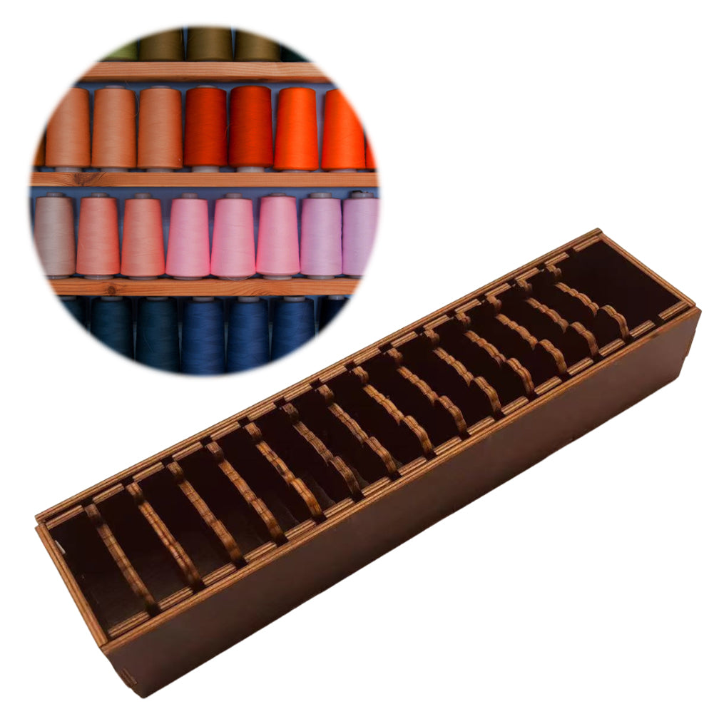 Wooden Bobbin Set with Animal Shapes for DIY Sewing Storage Tool (Sheep)