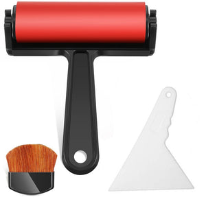 3 Pack Diamond Painting Supplies with Red Diamond Roller Scraper and Small Brush