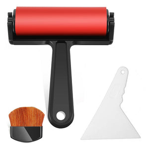 3 Pack Diamond Painting Supplies with Red Diamond Roller Scraper and Small Brush
