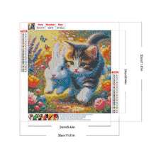 Load image into Gallery viewer, Cat And Bunny 30*30CM(Canvas) Full Round Drill Diamond Painting
