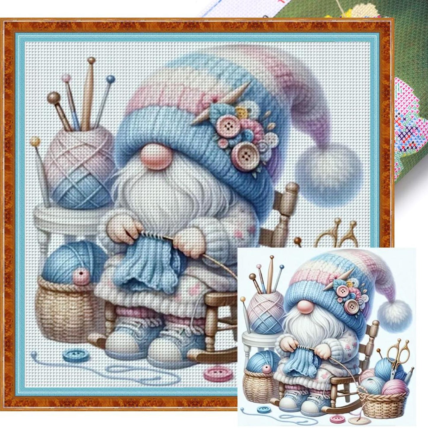 Goblin - Full 11CT Stamped Cross Stitch 40x40CM - Yishu