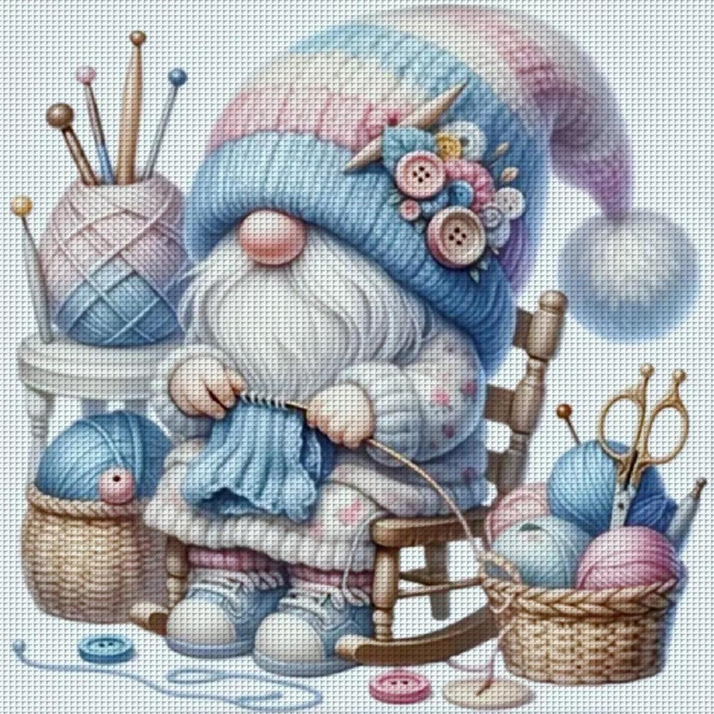 Goblin - Full 11CT Stamped Cross Stitch 40x40CM - Yishu