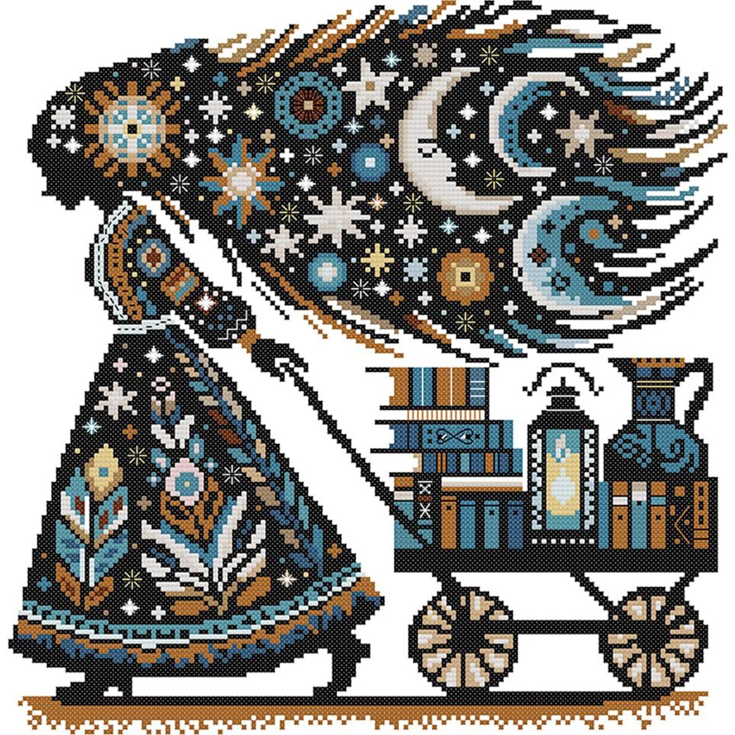 Knowledge Is Power - Partial 14CT Stamped Cross Stitch 36x36CM - Joy Sunday Backstitch