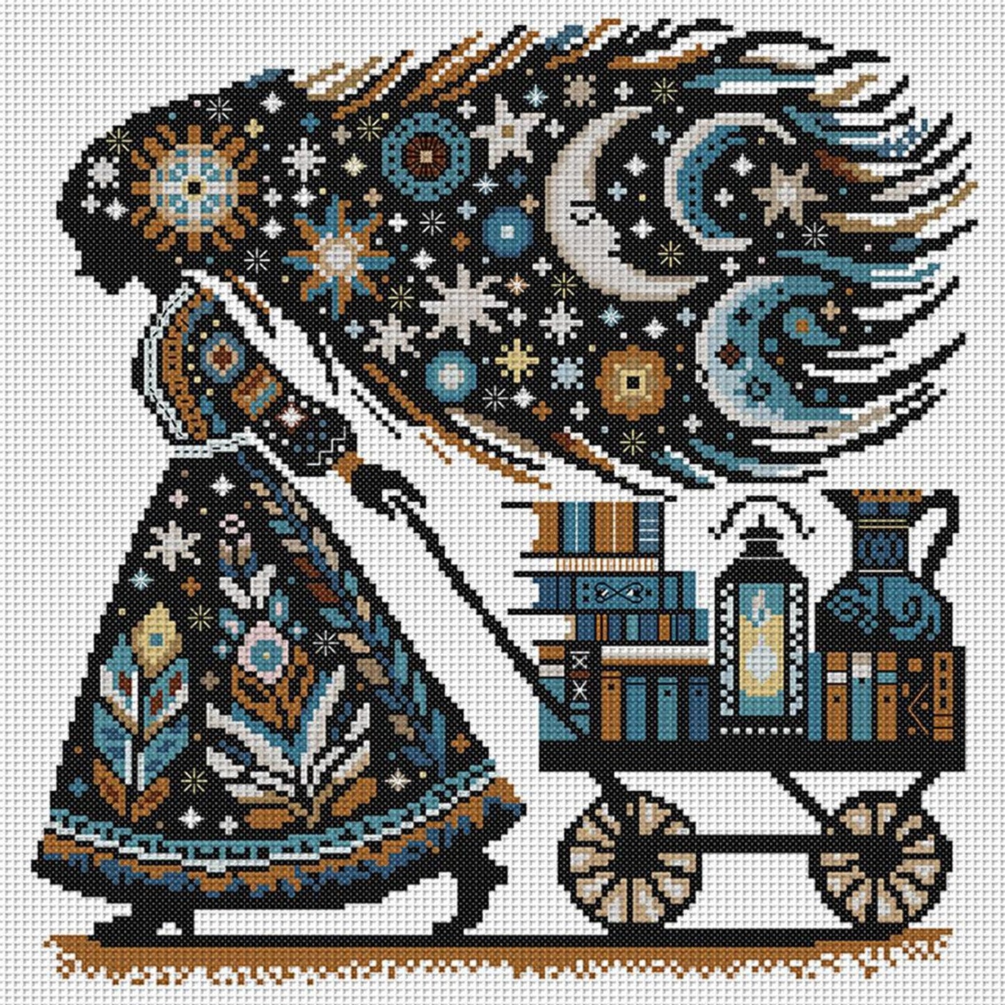 Knowledge Is Power - Partial 14CT Stamped Cross Stitch 36x36CM - Joy Sunday Backstitch