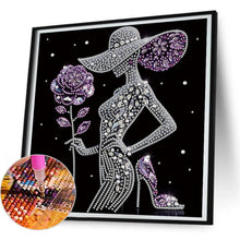 Load image into Gallery viewer, Elegant Lady-Woman 30*30CM(Canvas) Partial Special Shaped Drill Diamond Painting
