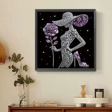 Load image into Gallery viewer, Elegant Lady-Woman 30*30CM(Canvas) Partial Special Shaped Drill Diamond Painting
