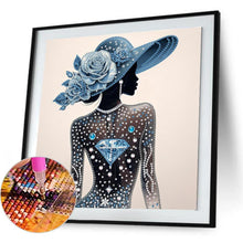 Load image into Gallery viewer, Elegant Lady-Woman 30*30CM(Canvas) Partial Special Shaped Drill Diamond Painting
