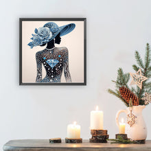 Load image into Gallery viewer, Elegant Lady-Woman 30*30CM(Canvas) Partial Special Shaped Drill Diamond Painting
