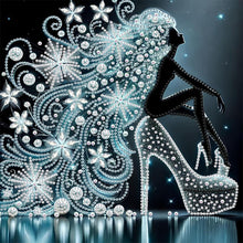 Load image into Gallery viewer, Elegant Lady-Woman 30*30CM(Canvas) Partial Special Shaped Drill Diamond Painting
