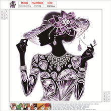 Load image into Gallery viewer, Elegant Lady-Woman 30*30CM(Canvas) Partial Special Shaped Drill Diamond Painting
