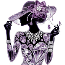Load image into Gallery viewer, Elegant Lady-Woman 30*30CM(Canvas) Partial Special Shaped Drill Diamond Painting
