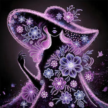 Load image into Gallery viewer, Elegant Lady-Woman 30*30CM(Canvas) Partial Special Shaped Drill Diamond Painting
