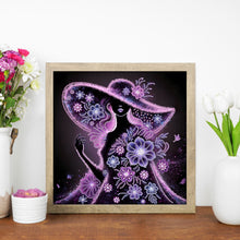 Load image into Gallery viewer, Elegant Lady-Woman 30*30CM(Canvas) Partial Special Shaped Drill Diamond Painting
