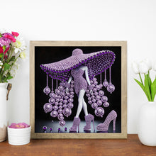 Load image into Gallery viewer, Elegant Lady-Woman 30*30CM(Canvas) Partial Special Shaped Drill Diamond Painting
