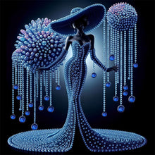 Load image into Gallery viewer, Elegant Lady-Woman 30*30CM(Canvas) Partial Special Shaped Drill Diamond Painting
