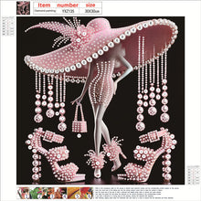 Load image into Gallery viewer, Elegant Lady-Woman 30*30CM(Canvas) Partial Special Shaped Drill Diamond Painting
