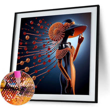 Load image into Gallery viewer, Elegant Lady-Woman 30*30CM(Canvas) Partial Special Shaped Drill Diamond Painting
