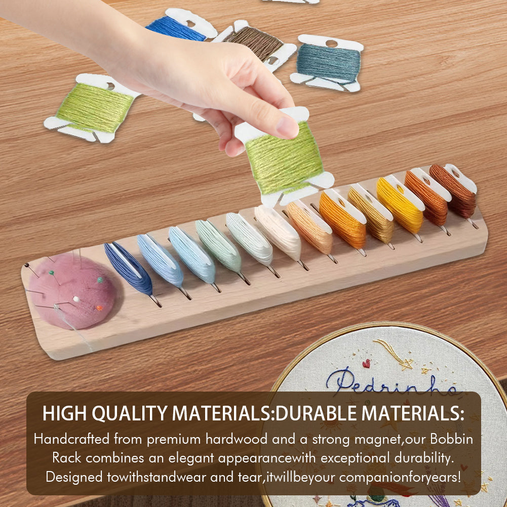 12 Slot Embroidery Floss Bobbin Rack Thread Winding Boards Holder for Sewing