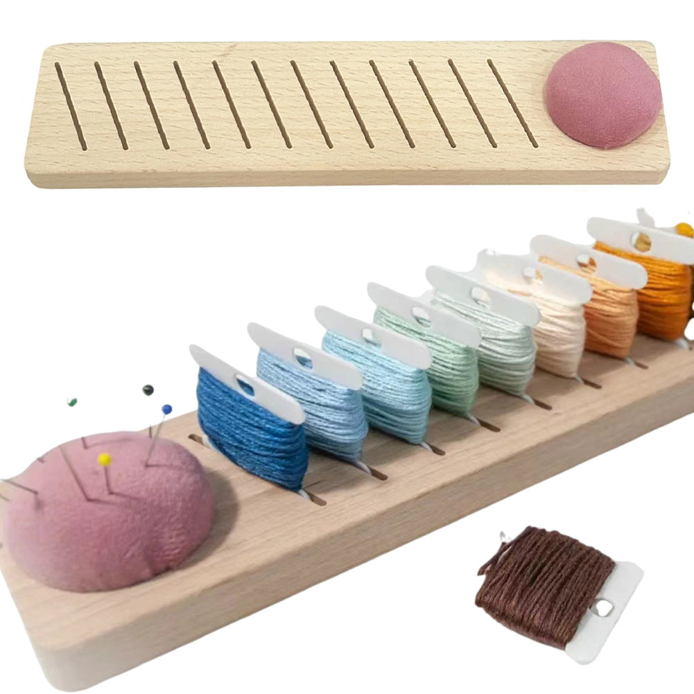 12 Slot Embroidery Floss Bobbin Rack Thread Winding Boards Holder for Sewing