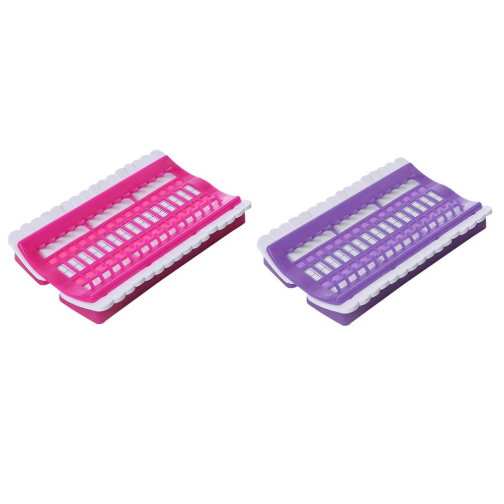 2PCS 30 Positions Floss Organizer Plastic Thread Organizers (Rose Red Purple)